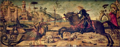 St. George Killing the Dragon, 1502-07 tekijältä Vittore Carpaccio