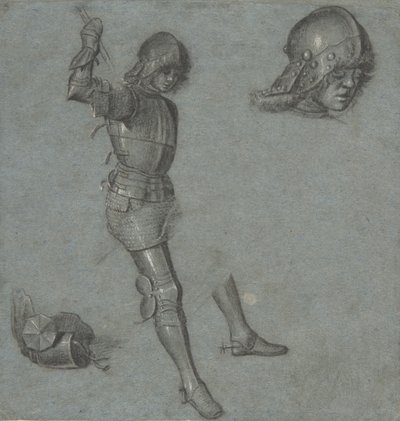 Armorissa istuvan nuoren tutkimukset, n. 1505. tekijältä Vittore Carpaccio