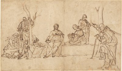 Madonna ja lapsi pyhien kanssa maisemassa (Sacra Conversazione) tekijältä Vittore Carpaccio