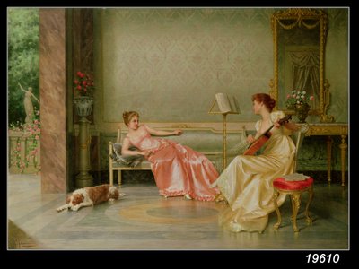 Musikaalinen välisoitto (öljy kankaalle) tekijältä Vittorio Reggianini