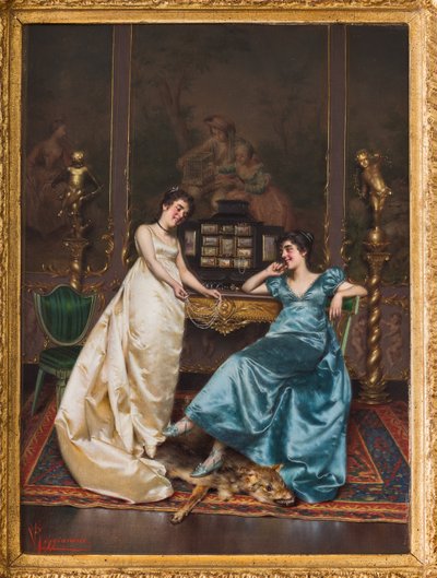 The Pearl Necklace (öljy kankaalle) tekijältä Vittorio Reggianini
