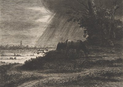 Maisema myrskyn kanssa, 1700-1800-luvun alku. tekijältä Vivant Denon