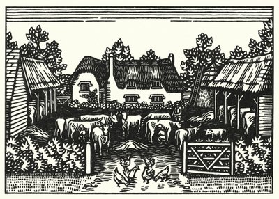 Kuvitus Thomas Hardyn Tess Of The D’Urbervillesiin (kaiverrus) tekijältä Vivien Gribble