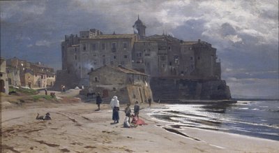 Kaupunki meren rannalla, 1870-luku tekijältä Vladimir Donatovich Orlovsky