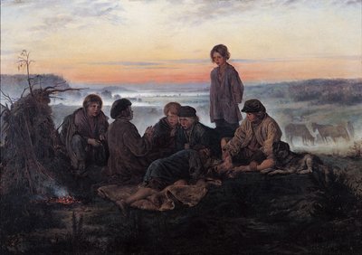 The Bezhin Lea, 1869 tekijältä Vladimir Egorovic Makovsky