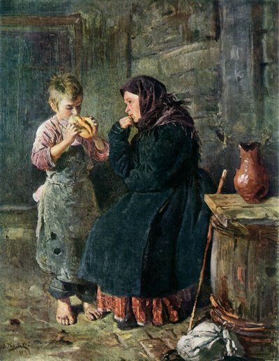 Äidin ja pojan tapaaminen, 1883, 1965. tekijältä Vladimir Egorovic Makovsky