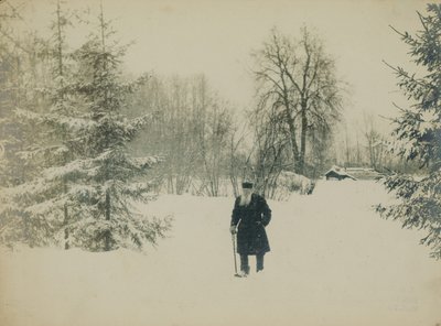 Kreivi Lev Nikolajevitš Tolstoi kävelee. tekijältä Vladimir Grigorievich Chertkov