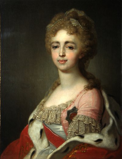 Suurherttuatar Alexandra Pavlovnan muotokuva 1783-1801, keisari Paavali I:n tytär, 1798 tekijältä Vladimir Lukich Borovikovsky