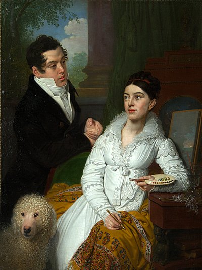 Prinsessa Aleksandra Gregorievnan muotokuva (s. Kušeleva ja prinssi Aleksei Aleksandrovitš Lobanov Rostovski (Alexis Aleksandrovitš Lobanov-Rostovski) tekijältä Vladimir Lukich Borovikovsky