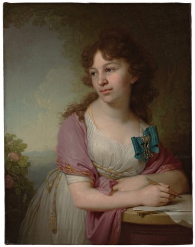 Prinsessa Jekaterina Aleksejevna Dolgorukovan muotokuva 1781-1860, os. kreivitär Vasilyeva, 1798 tekijältä Vladimir Lukich Borovikovsky