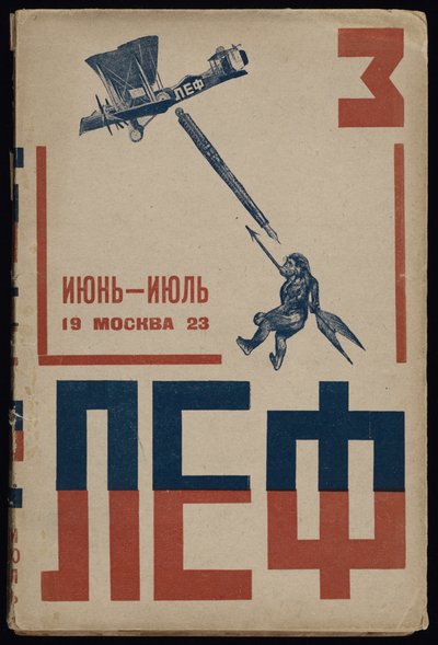 Left of the Arts LEF -lehden kansi, 1923 tekijältä Vladimir Mayakovsky