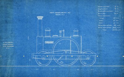 Great Western Railway "Vulcan" nro 2 tekijältä Vulcan Foundry C. Tayleur & Co
