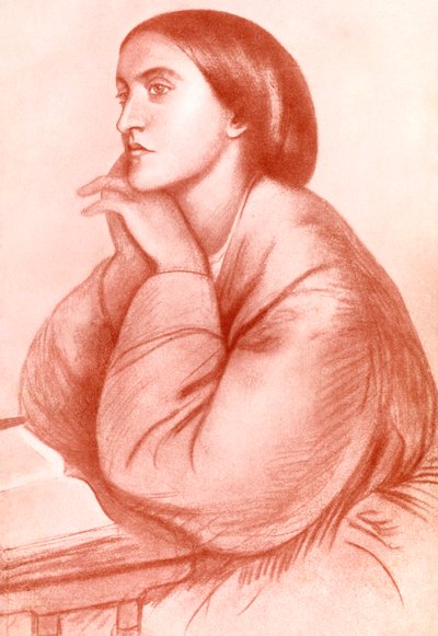 Christina Georgina Rossetti, englantilainen runoilija, 1912. tekijältä WA Mansell