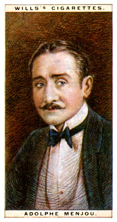 Adolphe Menjou 1890-1963, yhdysvaltalainen näyttelijä, 1928. tekijältä WD and HO Wills