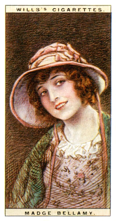 Madge Bellamy 1899-1990, yhdysvaltalainen elokuvatähti, 1928. tekijältä WD and HO Wills