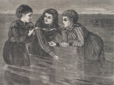 Kylpeminen Long Branchissa Oh, eikö ole kylmä joka lauantai, Vol. III, New Serie..., 26. elokuuta 1871. tekijältä W.H. Morse