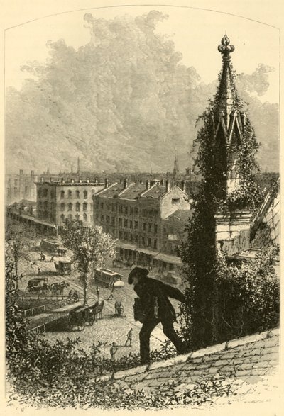 "Main Street, Buffalo, St. Paulin kirkosta", 1872. tekijältä W.H. Morse