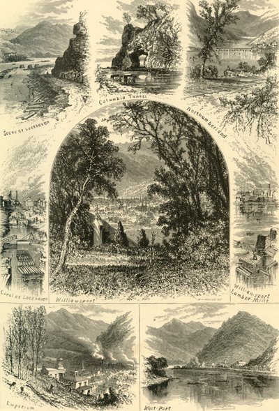 "Scenes on the Susquehanna", 1874. tekijältä W.H. Morse