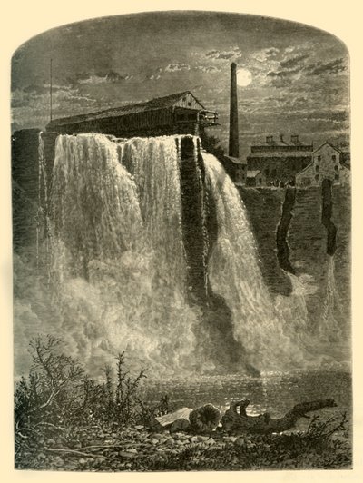 "West Side, Upper Falls of the Genesee", 1874. tekijältä W.H. Morse