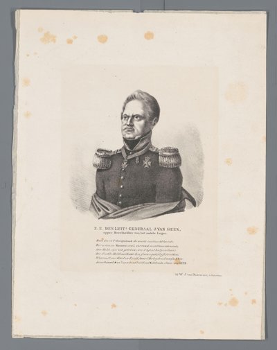 NE. den Luit kenraali J. van Geen, liikkuvan armeijan komentaja (nimi esineessä) tekijältä W.J. van Oosterzee