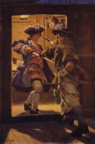 Kuva kidnapoidusta (väri litho) tekijältä W.R.S. (after) Stott