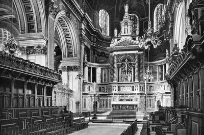 Kuoro ja Reredos, St Paulin katedraali, 1908-1909. tekijältä W.S. Campbell