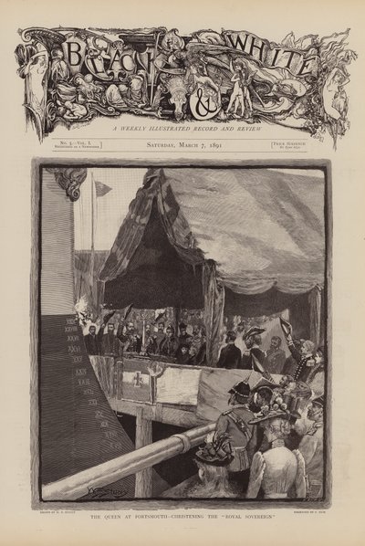 Kuningatar Victoria kastaa kuninkaallisen hallitsijan (kaiverrus) (kaiverrus) tekijältä W.S. Stacey