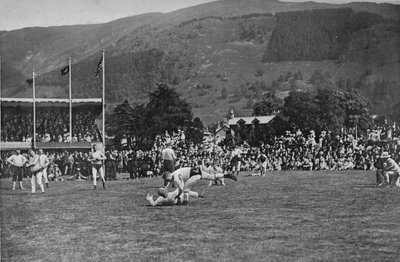 Hexham Clarke kaataa vastustajansa, c1902, 1903 tekijältä W. Baldry