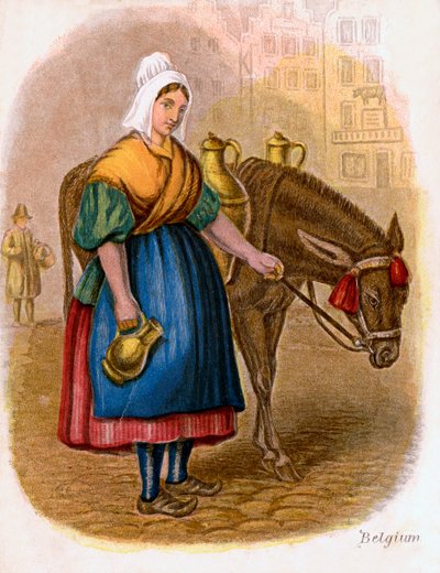 Belgialainen maitonainen, 1809. tekijältä W. Dickes