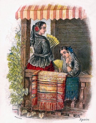Espanjalainen tyttö, 1809. tekijältä W. Dickes