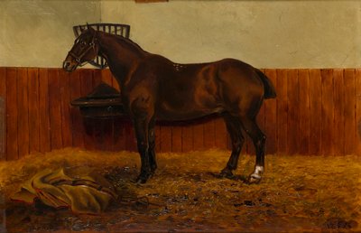 Vanha tähkä tallissa, n. 1839-1898 (öljy aluksella) tekijältä W. F. Adye