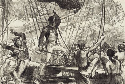 Merivoimien taistelut (litho) tekijältä John Ward Dunsmore