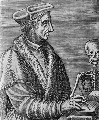 Jean Francois Fernelin (1497-1558), ranskalaisen lääkärin, tähtitieteilijän ja matemaatikon muotokuva, Nicolas II de Larmessinin (noin 1638-1694) kaiverrus tekijältä John Ward Dunsmore