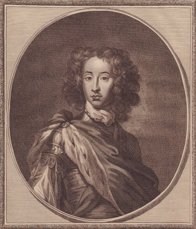 Muotokuva Tanskan ja Norjan Williamista, Gloucesterin herttuasta (1689-1700), John Goldarin (1729-1795) kuparikaiverrus G Knellerin maalauksesta, 20x17 cm, Englannin historiasta Paul de Rapin, Harrison