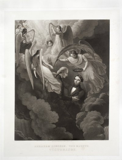 Abraham Lincoln, Marttyyri, Voittaja, kaiverrus John Sartain (1808-97), n. 1866 tekijältä W. H. Hermans