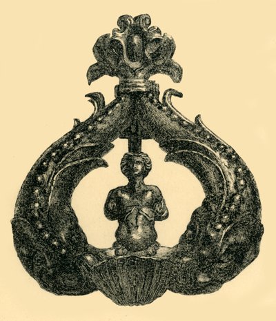 Pronssinen ovenkolkutin, c1550-1600, 1881. tekijältä W. Harbutt