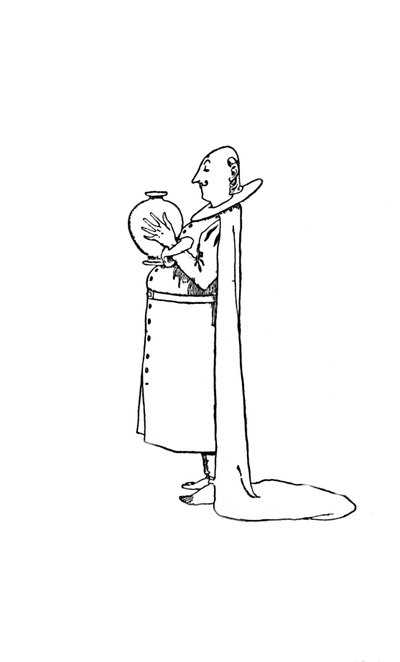 Hallitusneuvoston jäsenet kävelivät paljain jaloin, vuodelta 1930 tekijältä William Heath Robinson