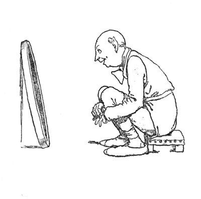 Hän naurahti iloisesti, vuodelta 1930 tekijältä William Heath Robinson