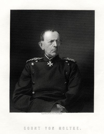 Kreivi von Moltke, 1800-1891, kuuluisa saksalainen marsalkka, 1800-luku tekijältä W. Holl