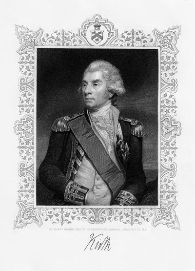 George Keith Elphinstone, 1. varakreivi Keith, Britannian amiraali, 1800-luku. tekijältä W. Holl
