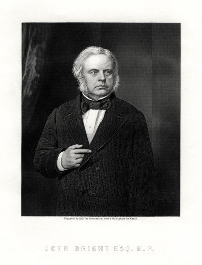 John Bright, brittiläinen radikaali ja liberaali valtiomies, 1800-luku. tekijältä W. Holl