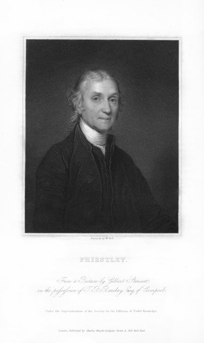 Joseph Priestley, englantilainen kemisti ja presbyteeripappi, 1836. tekijältä W. Holl