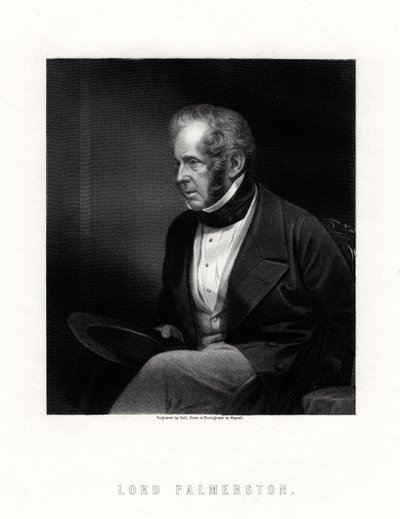 Lord Palmerston, Britannian pääministeri, 1800-luku. tekijältä W. Holl