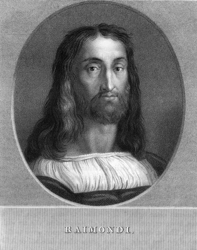 Marcantonio Raimondi, italialainen kaivertaja, 1836. tekijältä W. Holl