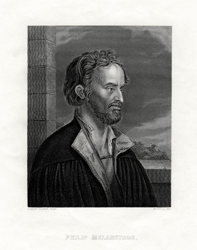 Philipp Melanchthon Saksalainen teologi ja protestanttisen uskonpuhdistuksen kirjailija, 1800-luku. tekijältä W. Holl