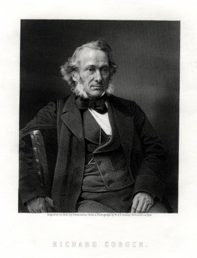 Richard Cobden, brittiläinen valmistaja, radikaali ja liberaali valtiomies, 1800-luku. tekijältä W. Holl
