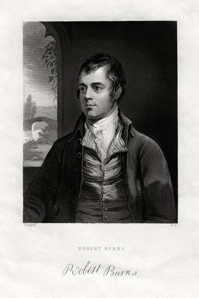 Robert Burns, skotlantilainen runoilija, 1800-luku tekijältä W. Holl