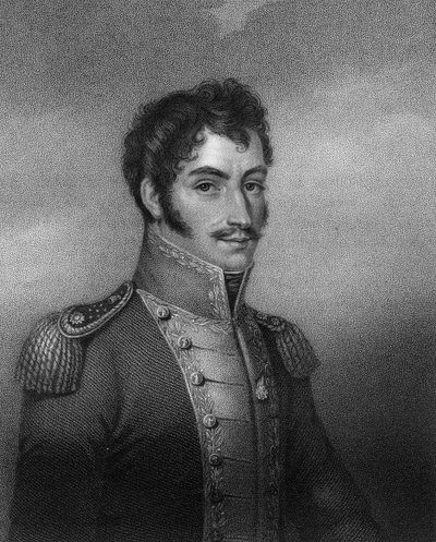 Simon Bolivar, 1800-luvun Etelä-Amerikan vallankumouksellinen, 1836. tekijältä W. Holl