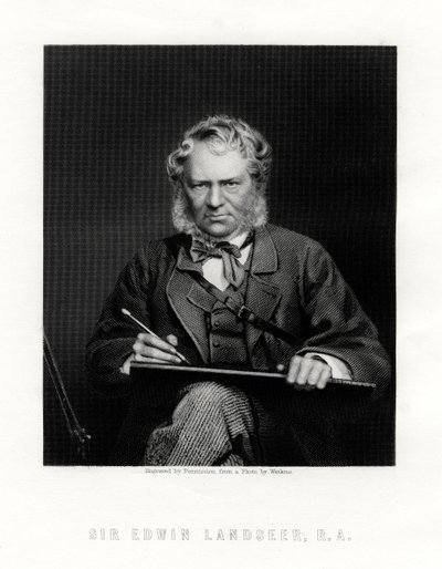 Sir Edwin Henry Landseer 1802-1873, brittiläinen taidemaalari, 1800-luku tekijältä W. Holl