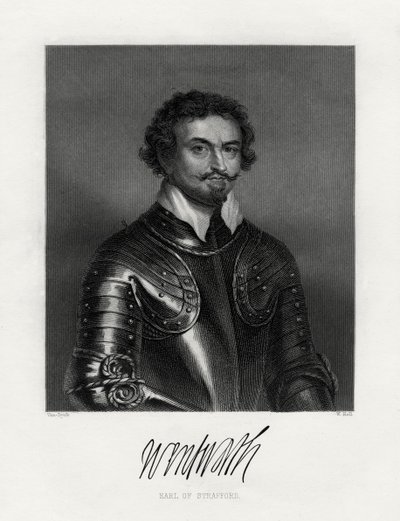Thomas Wentworth, Straffordin ensimmäinen jaarli 1593-1641, 1800-luku tekijältä W. Holl